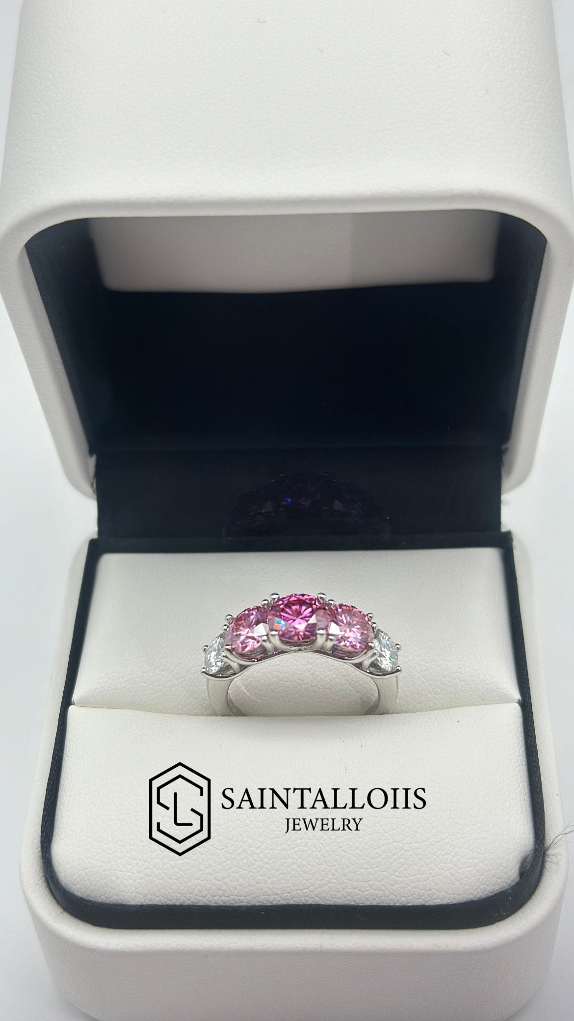 "Rose" Pink Moissanite Ring S925