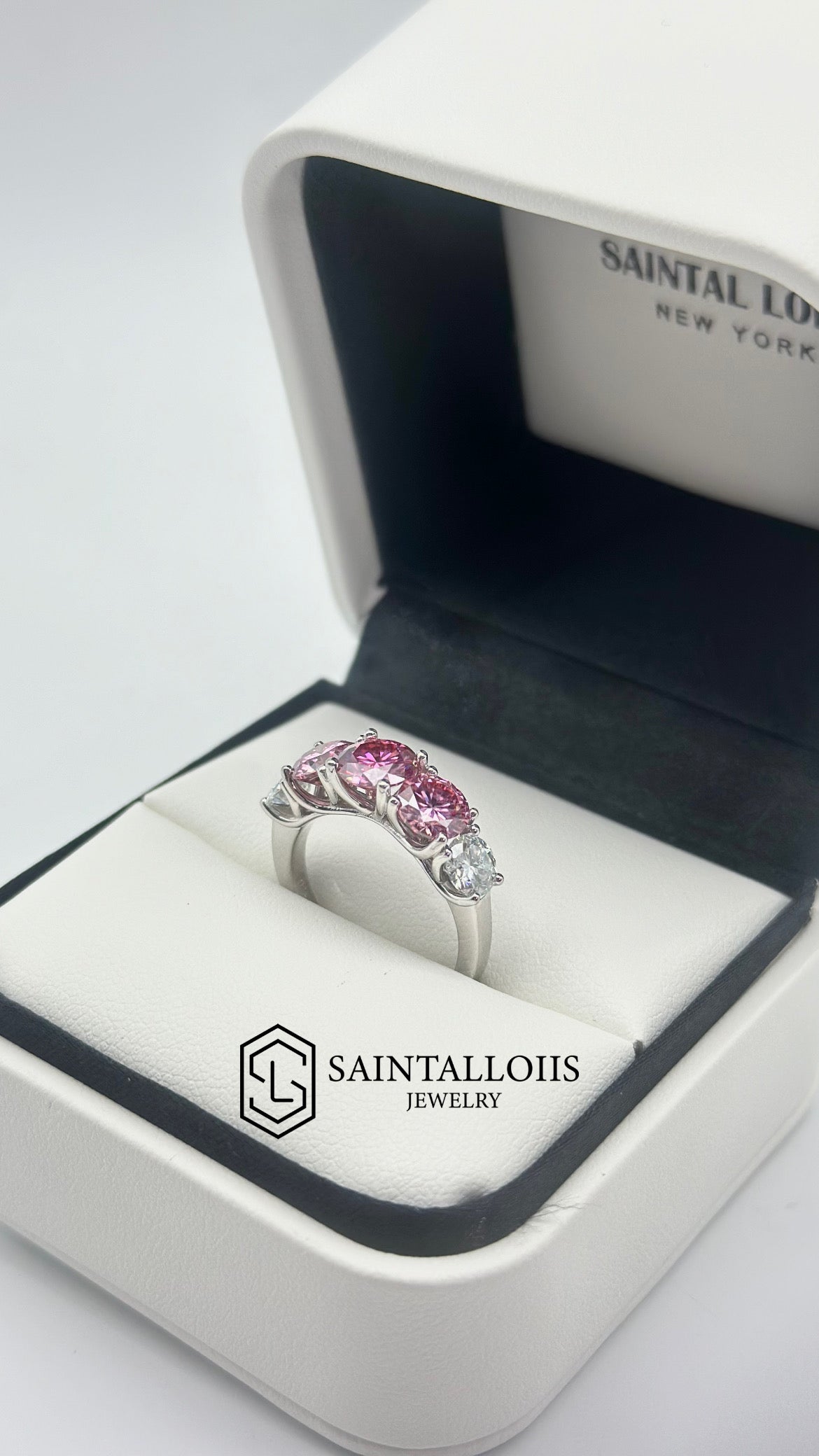 "Rose" Pink Moissanite Ring S925