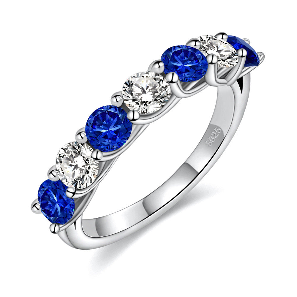 "Colorful Dipper X" Moissanite Ring Band S925