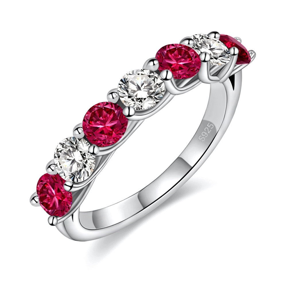"Colorful Dipper X" Moissanite Ring Band S925