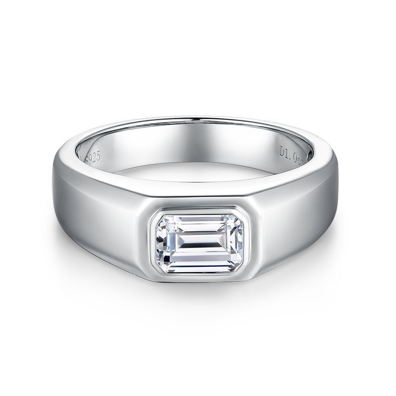 "Thor" 1ct Smaragd Moissanit Ring S925