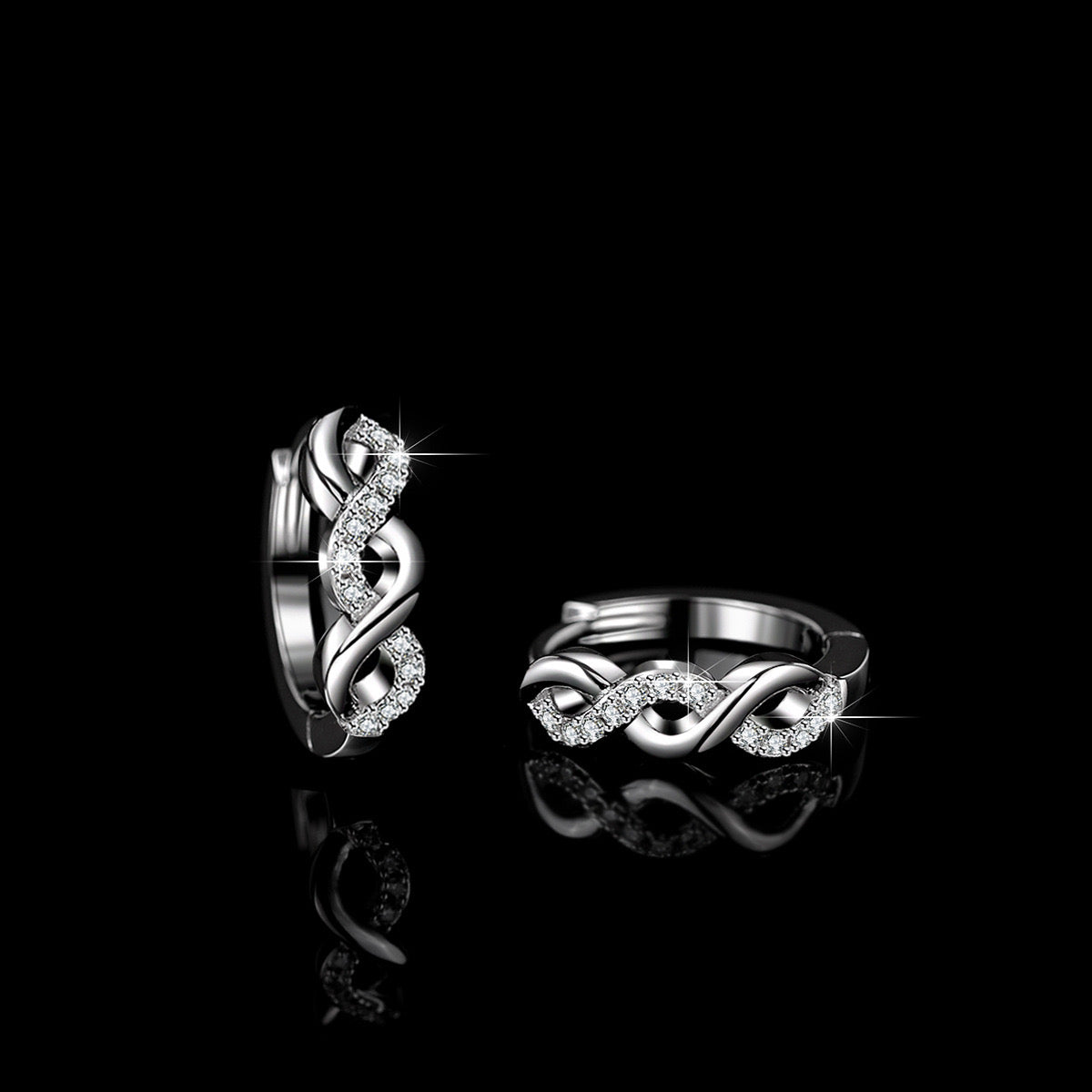 "Simple" Moissanite Twisty Earrings S925
