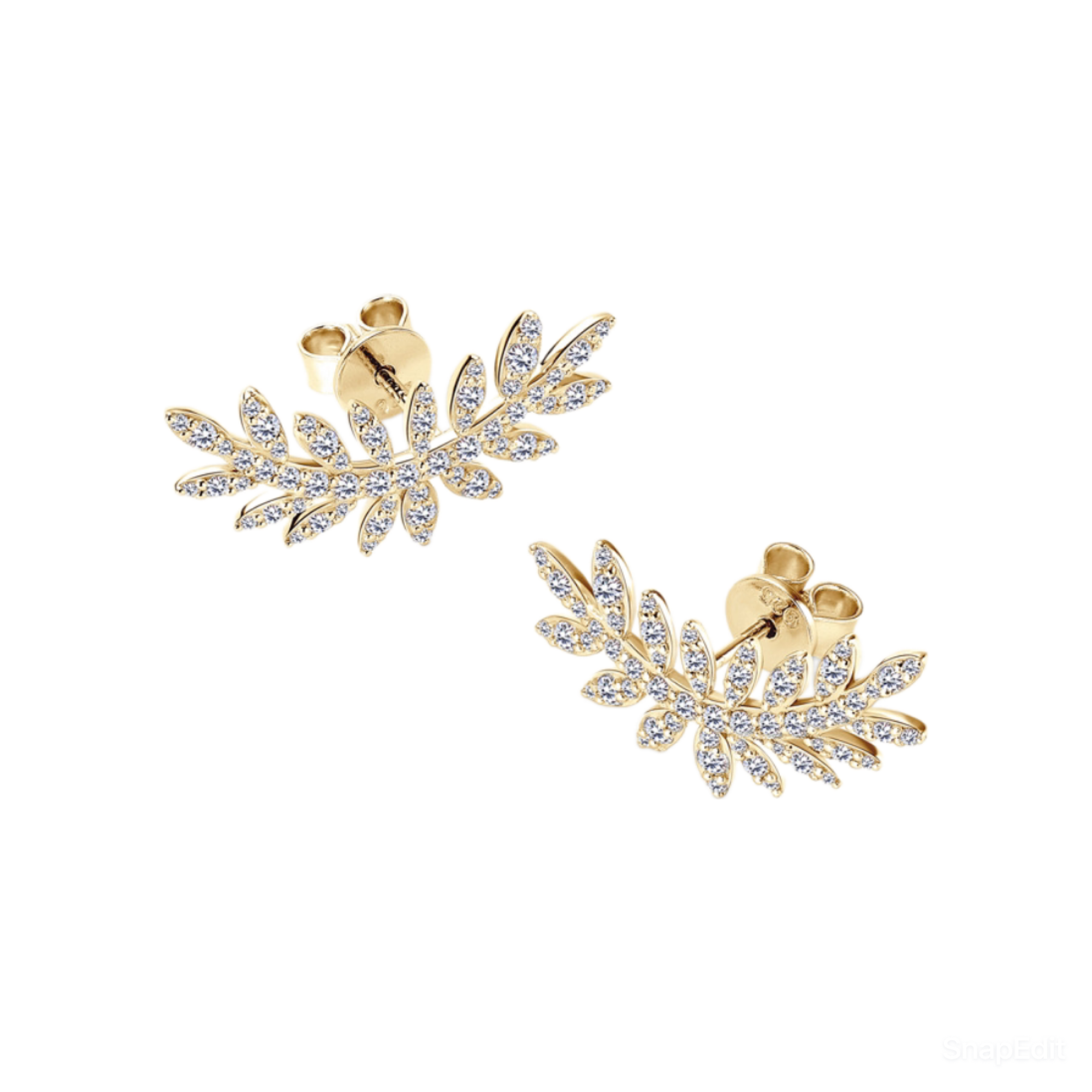 "Petal" 0.92ct Round Brilliant Moissanite Ear Cuffs