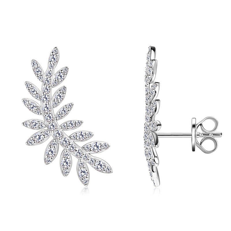 "Petal" 0.92ct Round Brilliant Moissanite Ear Cuffs
