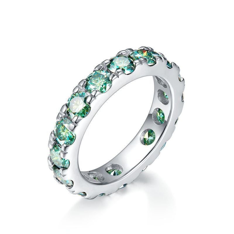 "Edler" 0,3 ct grüner Moissanit-Ring S925