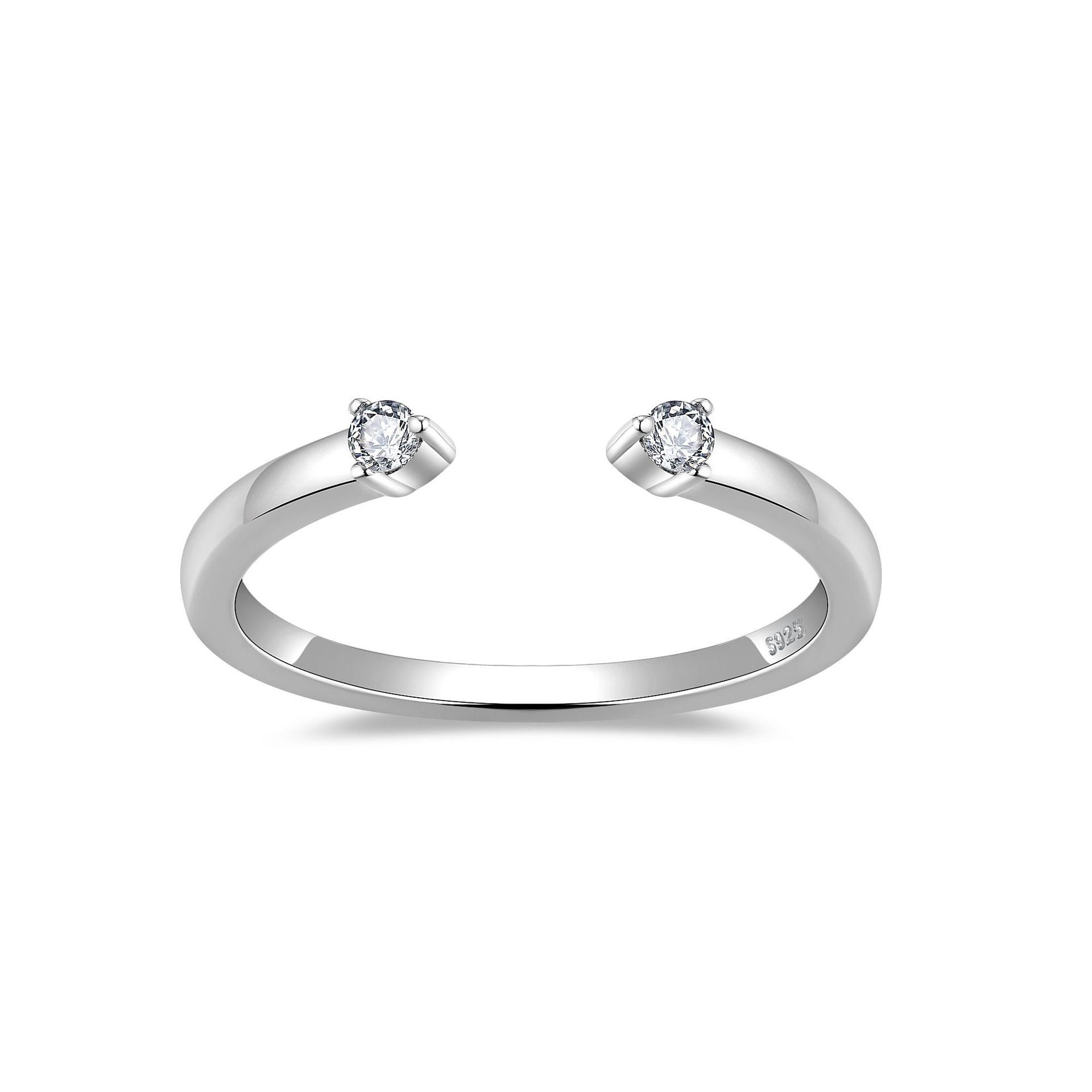 "Wen" Moissanite Offener Ehering S925