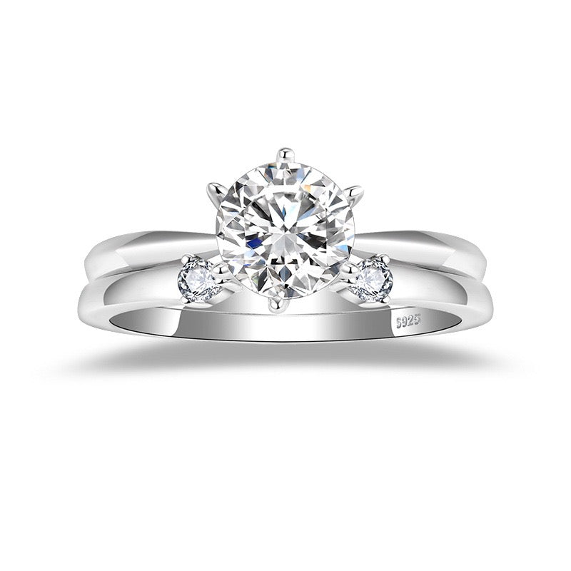 "Wen" Moissanite Offener Ehering S925