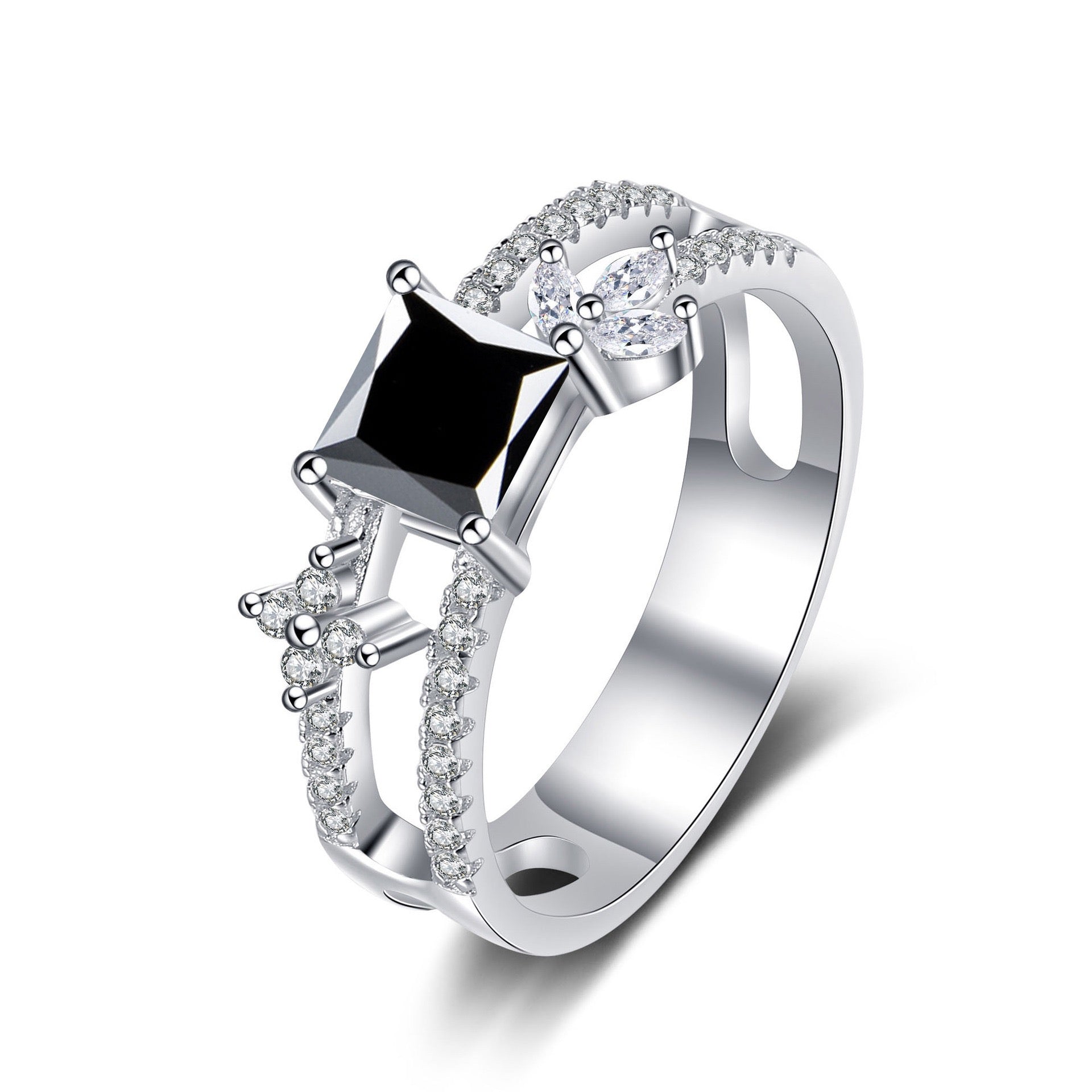 "Bree" 1ct Colorful Princess Cut Moissanite Ring S925