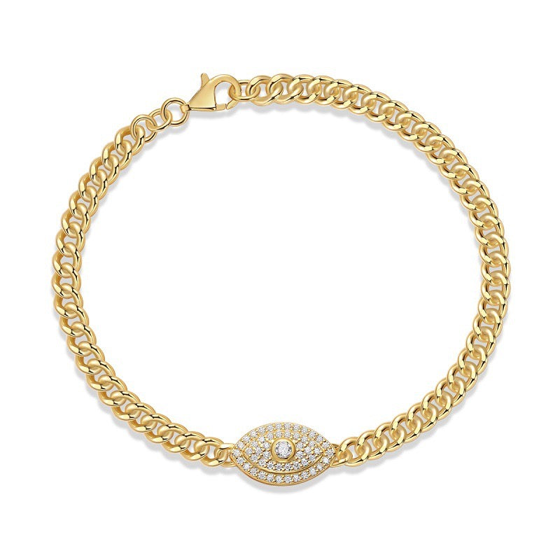 "Gaze" Cuban Chain Moissanite Bracelet S925