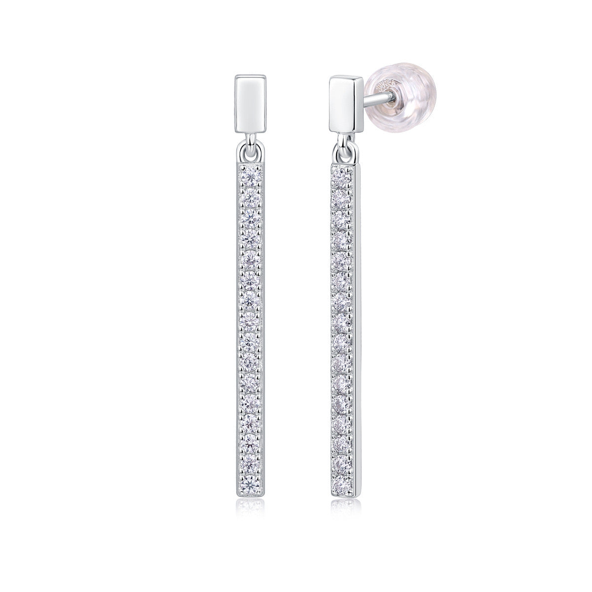 "Babysbreath" Tennis Earrings Moissanite S925