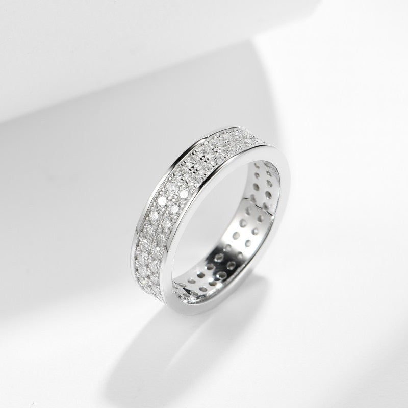 "Apollo" Couple Moissanite Ring Band S925