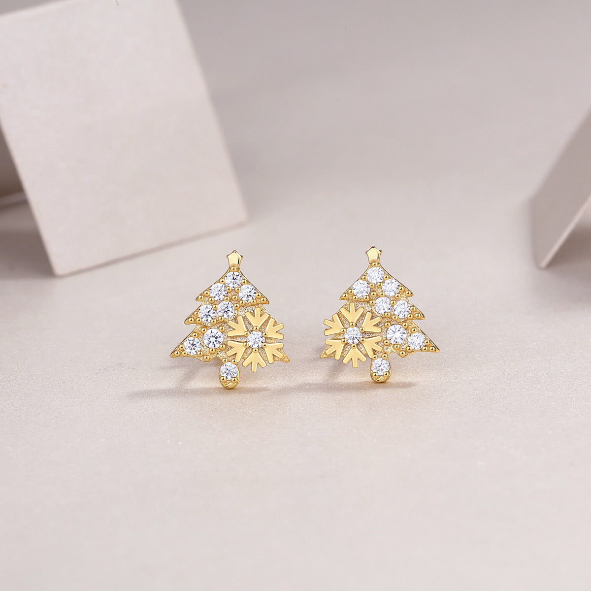 "Christmas Tree" Holiday Season Moissanite Earrings