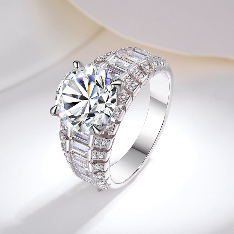 "Gia" 5ct Round Cut Moissanite Ring