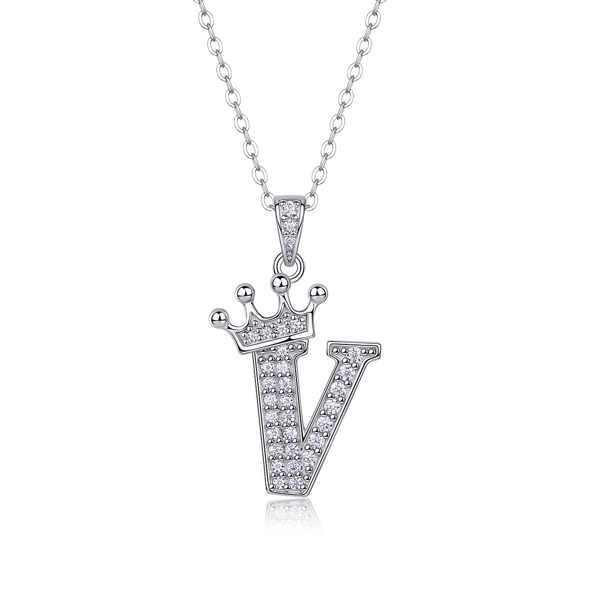 "Letters" Nametag Moissanite Necklace S925