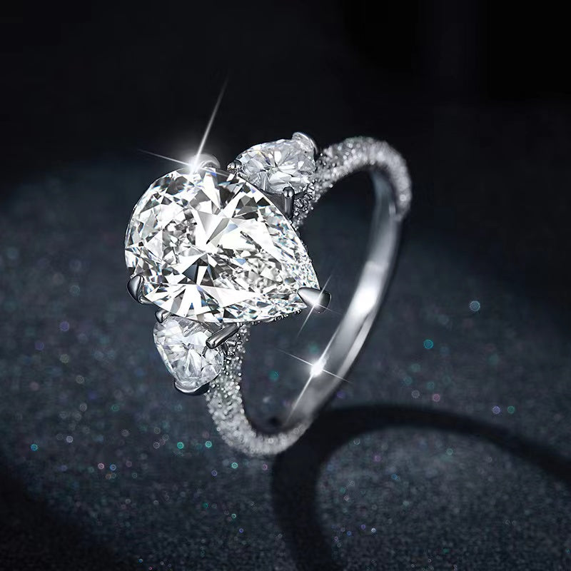 "GiGi" 5ct Pear Cut Moissanite Ring