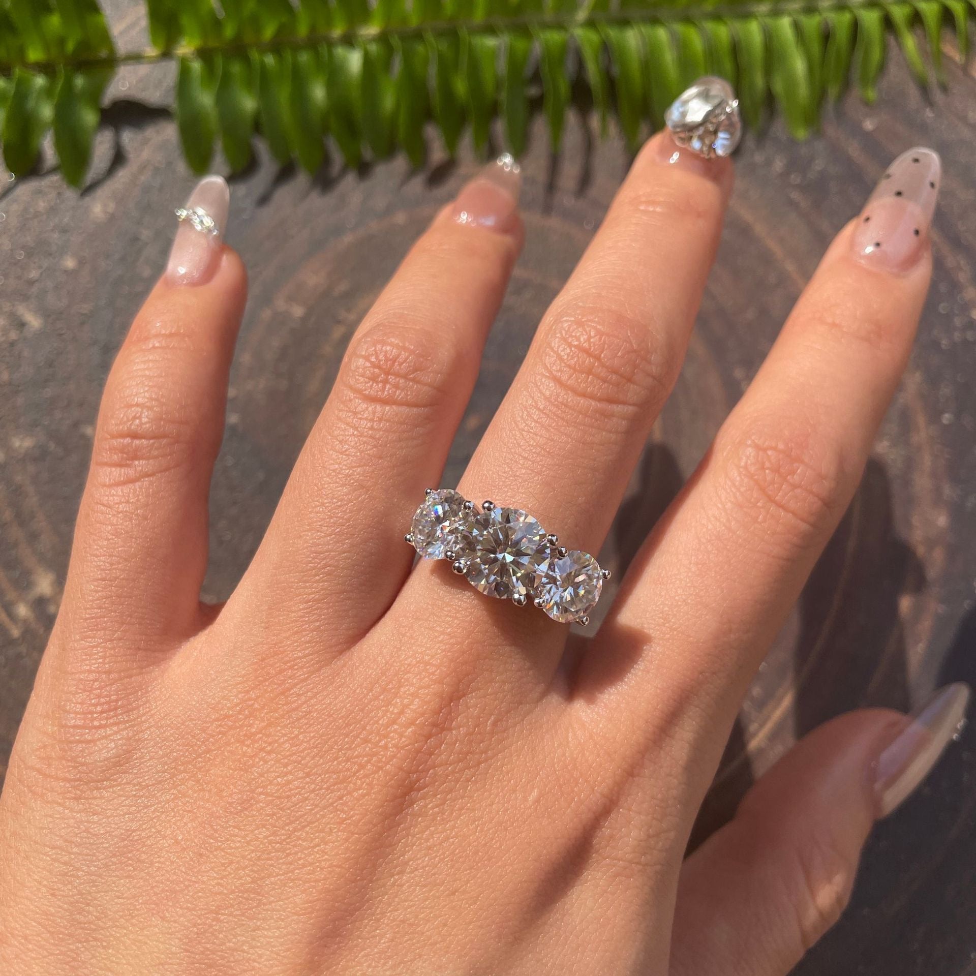 "Celestia" 3ct Round Three Stone Eternity Ring S925