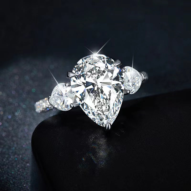 "GiGi" 5ct Pear Cut Moissanite Ring