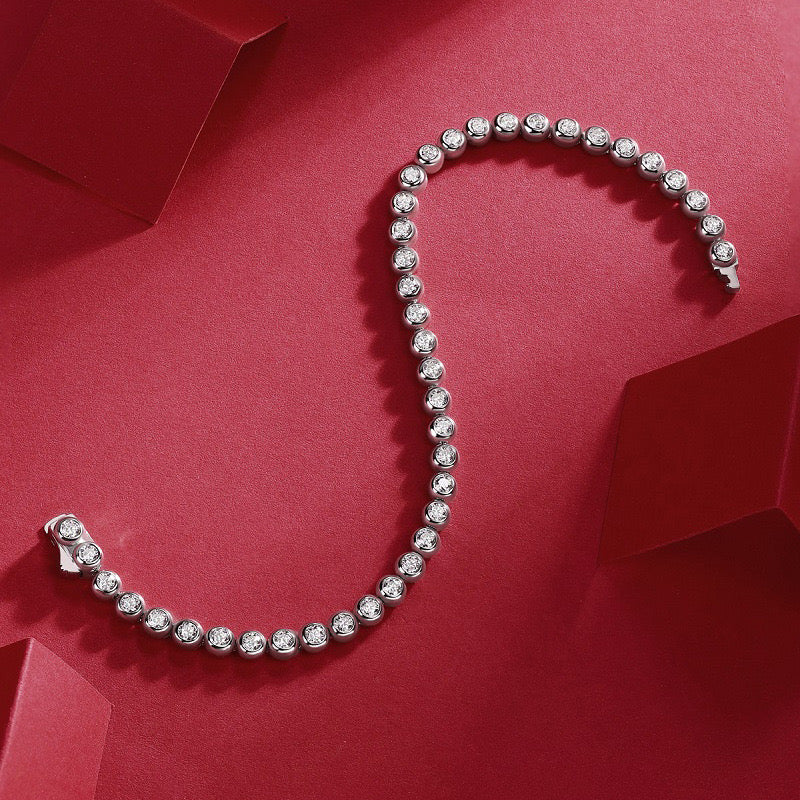 "Sienna" 2.5mm Moissanite Tennis Bracelet S925