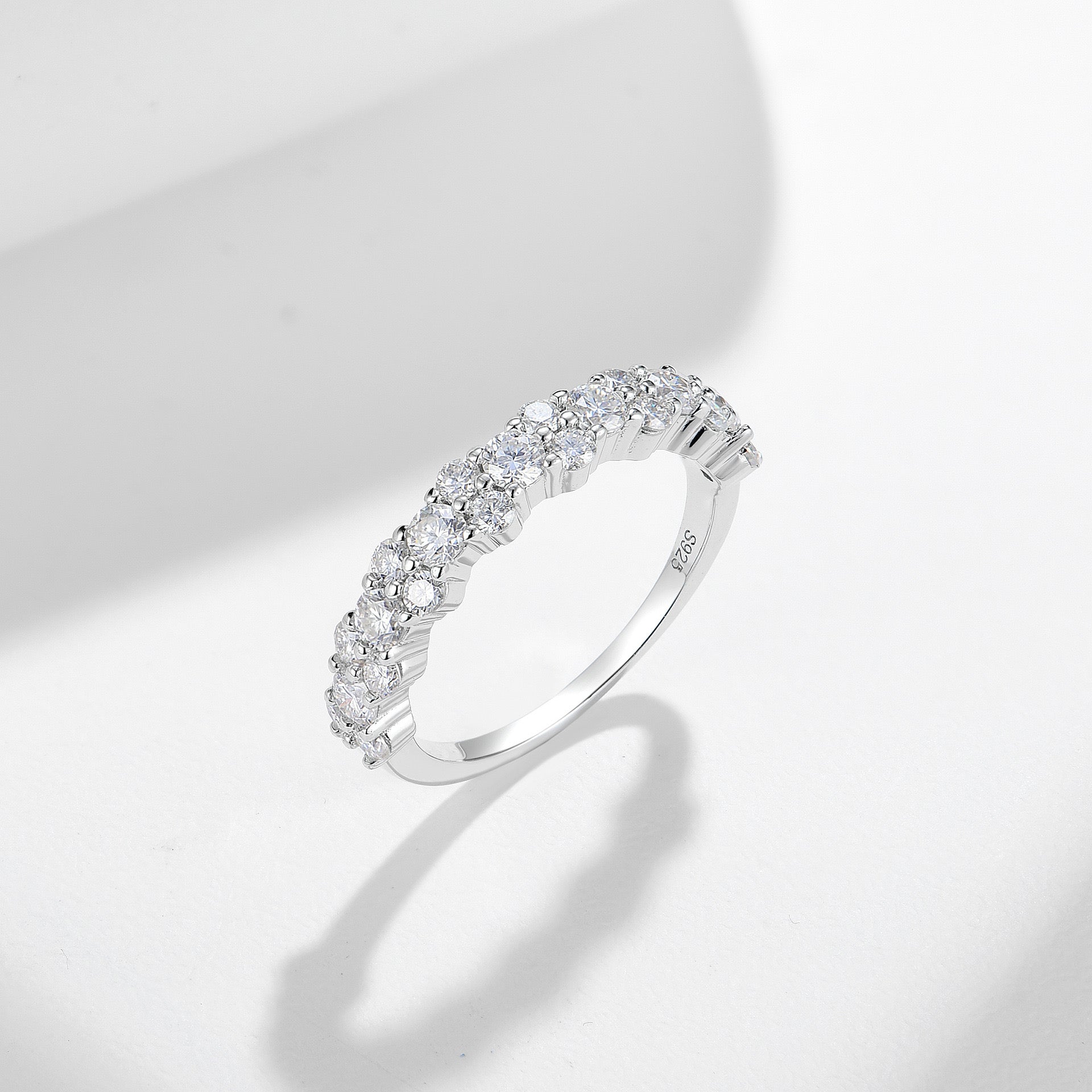 "Adora" Floral Engagement Ring Band S925