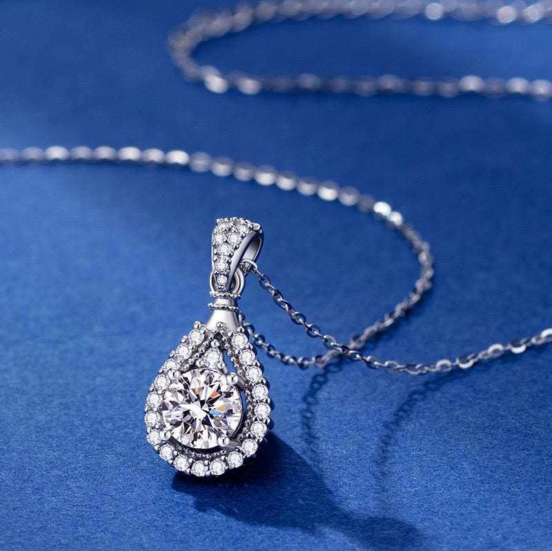 "Sofia" 2/5ct Round Cut Moissanite Necklace
