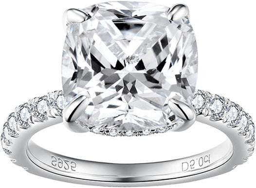 "Vivian" 5ct Cushion Cut Full Moissanite S925