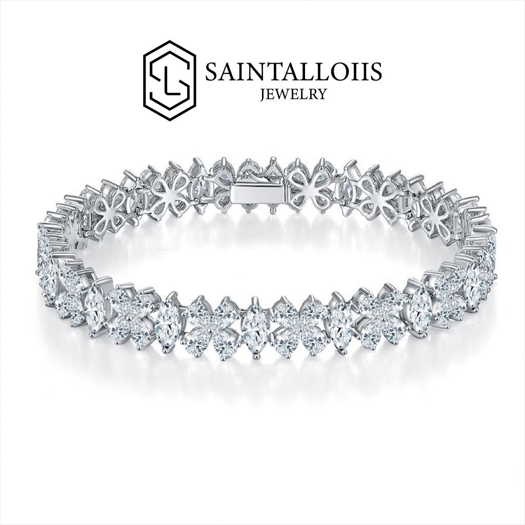 "Eve" Marquise Cut Moissanite Bracelet