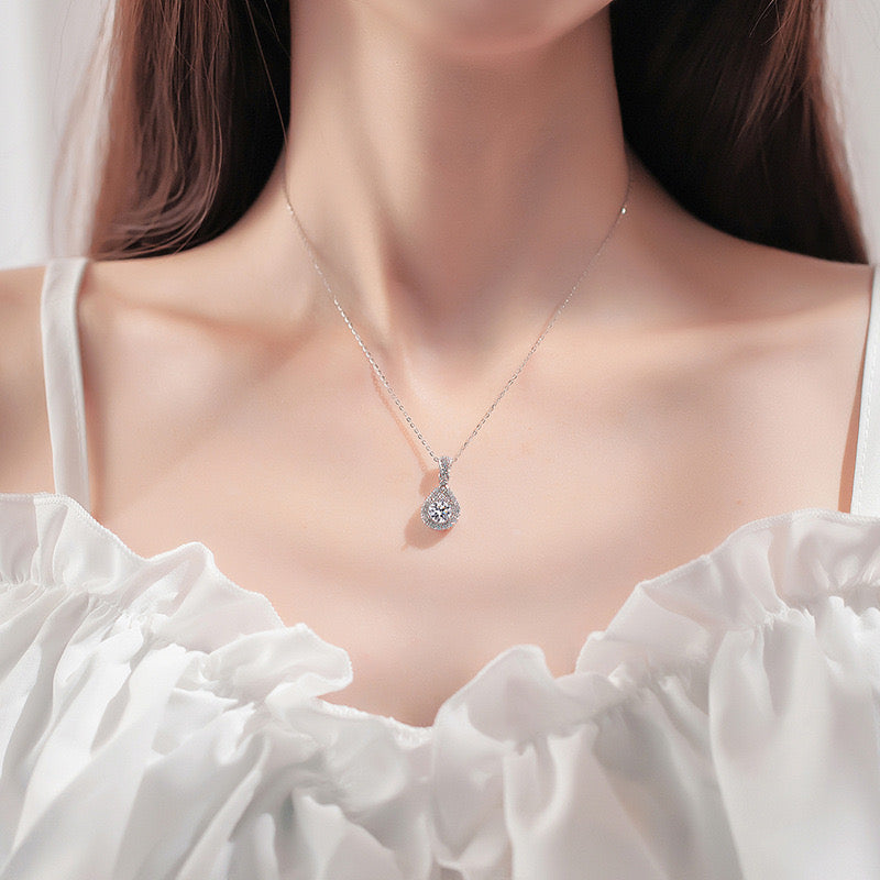 "Sofia" 2/5ct Round Cut Moissanite Necklace