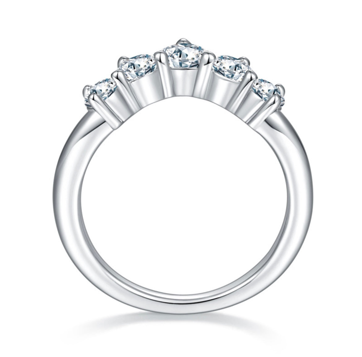 "Flora" 0.2ct Full Moissanite Band