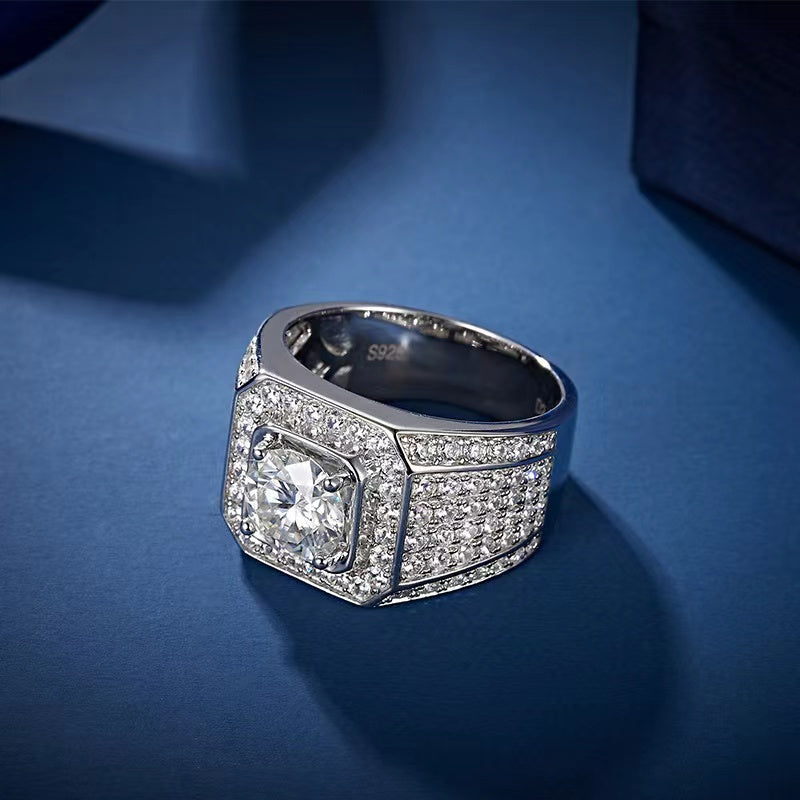 "James" Moissanite Man's Ring