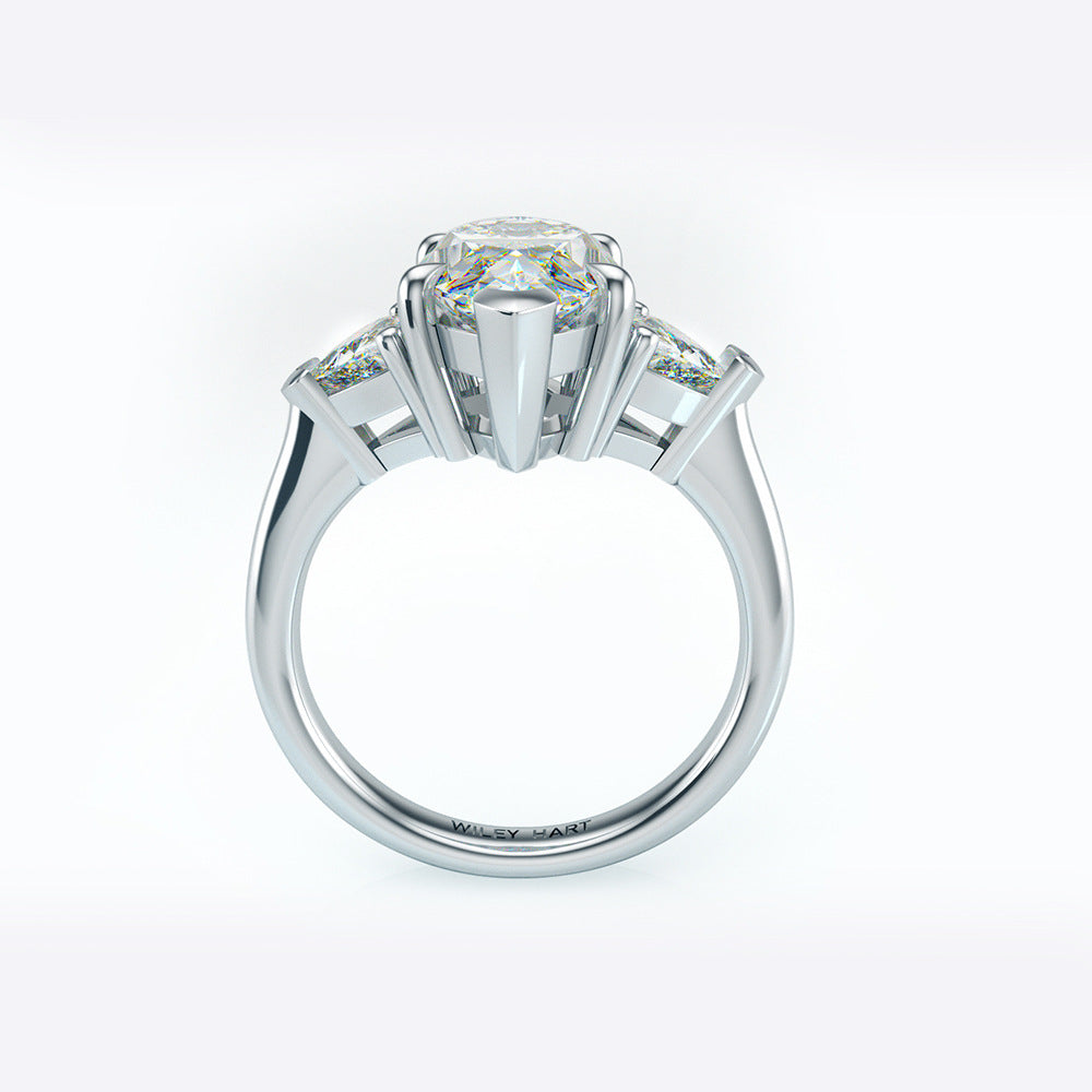 "Lucy" 4ct Marquise Cut High Carbon Ring
