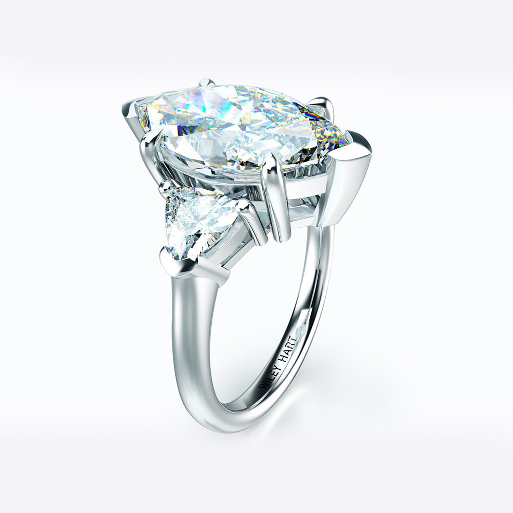 "Lucy" 4ct Marquise Cut High Carbon Ring