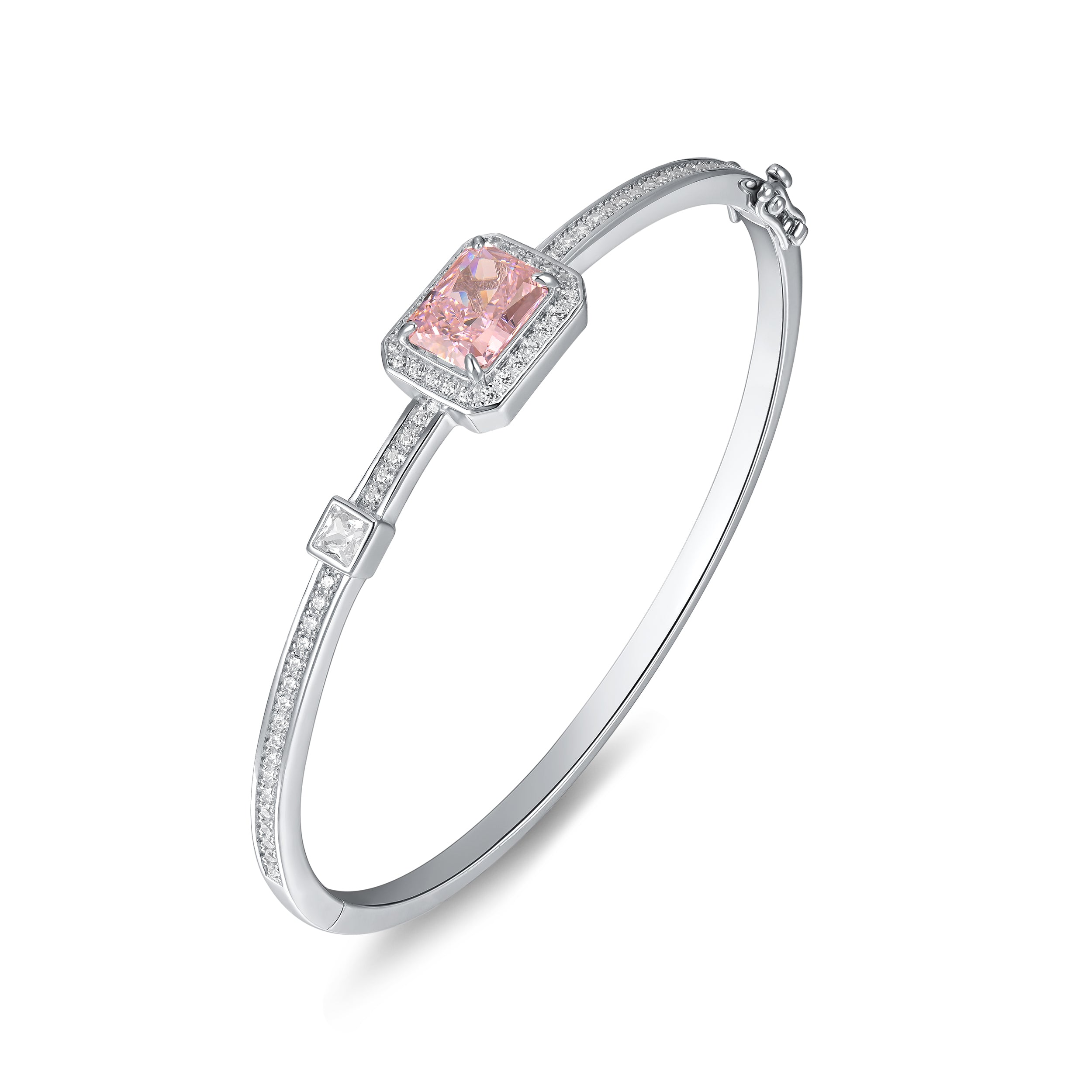 "Luna" Series 4.5ct Radiant Cut S925 Bangle High Carbon