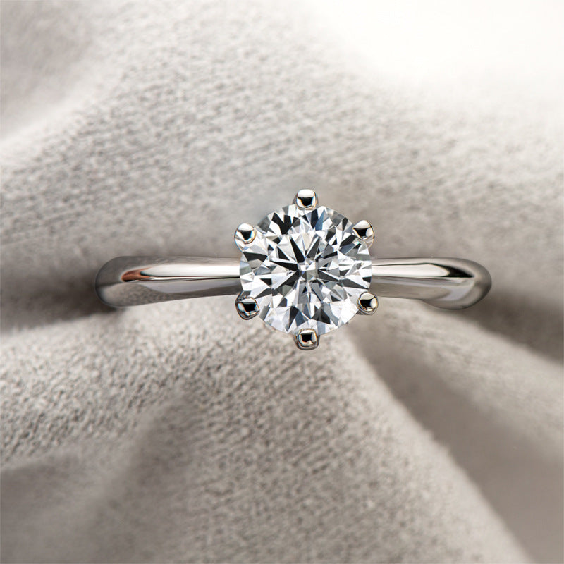 Classic Six Prong Moissanite Ring