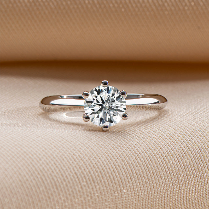 Classic Six Prong Moissanite Ring