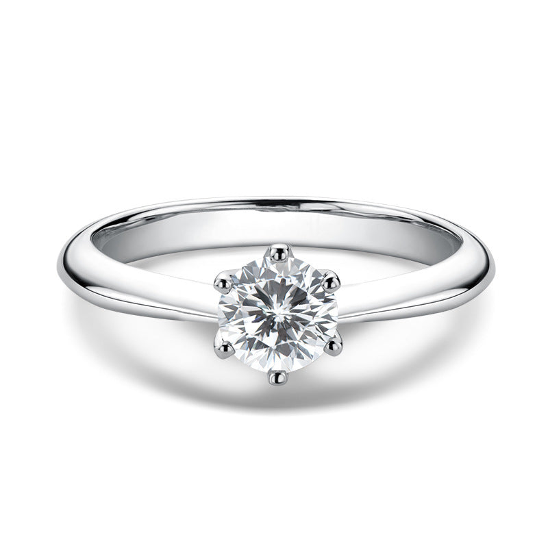 Classic Six Prong Moissanite Ring