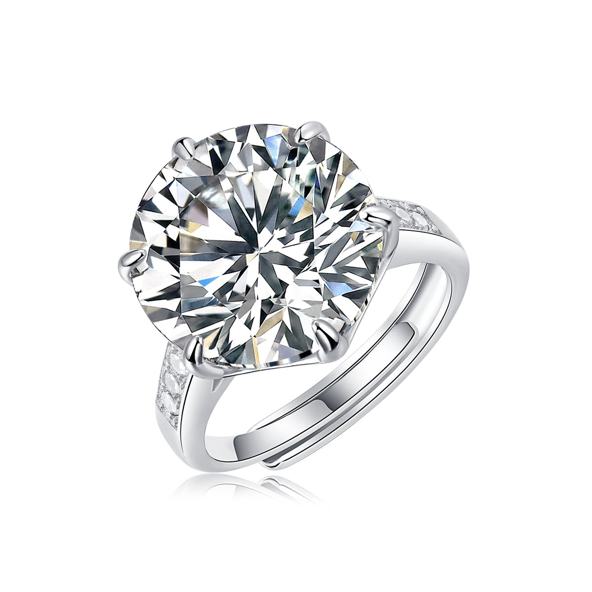 Pre "Mona Lisa" 10ct Round Cut Moissanite Ring