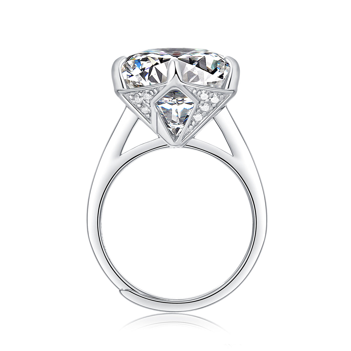 Pre "Mona Lisa" 10ct Round Cut Moissanite Ring