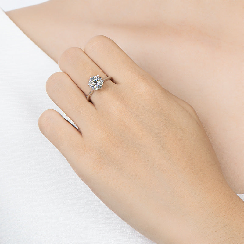 Classic Six Prong Moissanite Ring