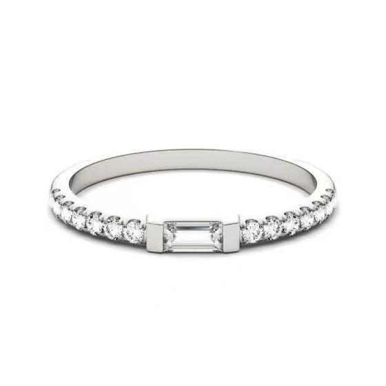 "Helen" Moissanite Wedding Band
