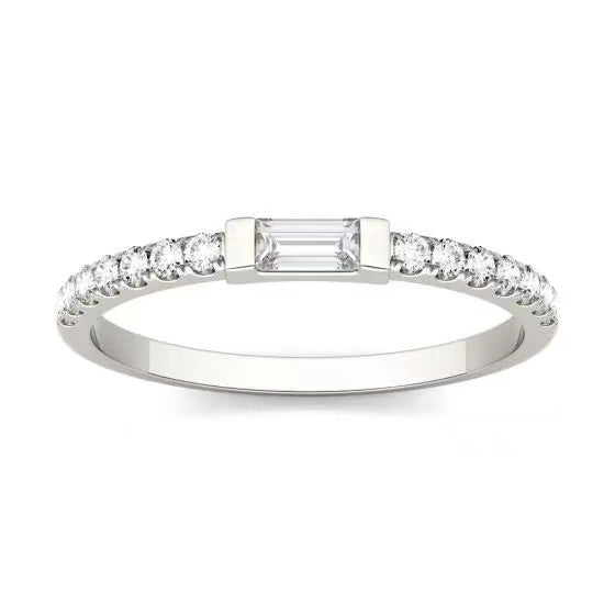 "Helen" Moissanite Wedding Band