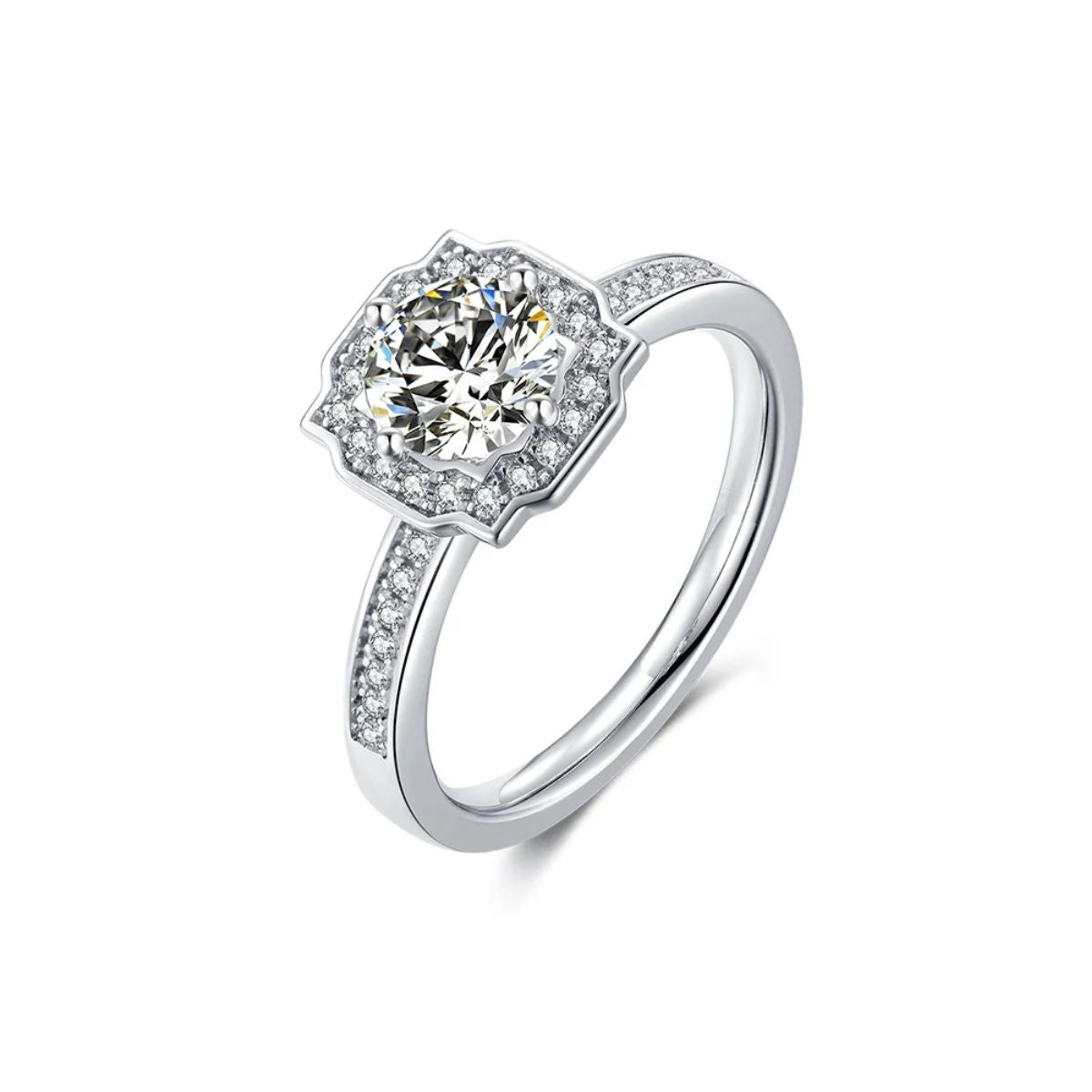 "Snow White"1ct HW Classic Engagement Ring