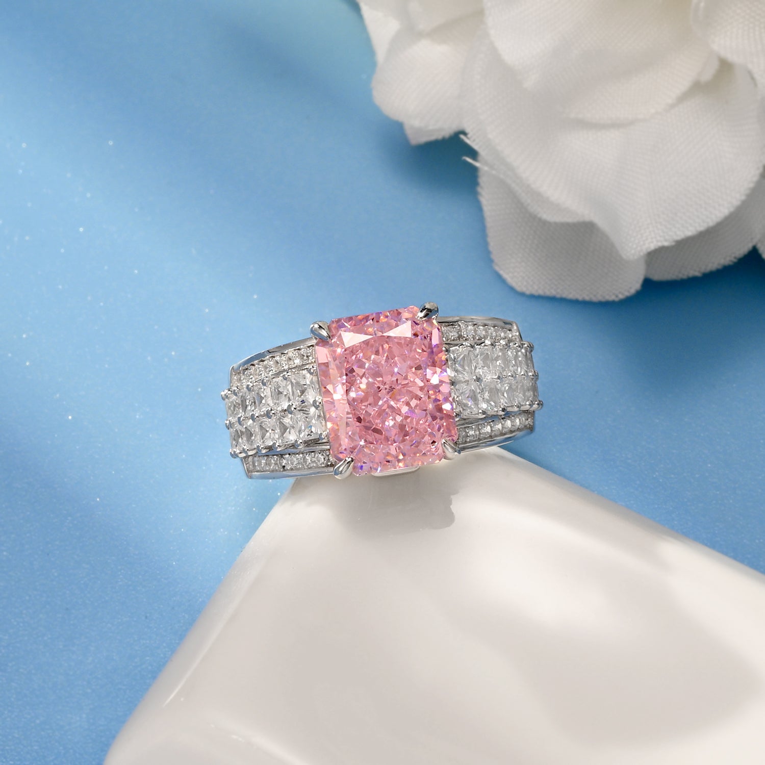 "Mello" 7.5ct High Carbon Diamond Ring