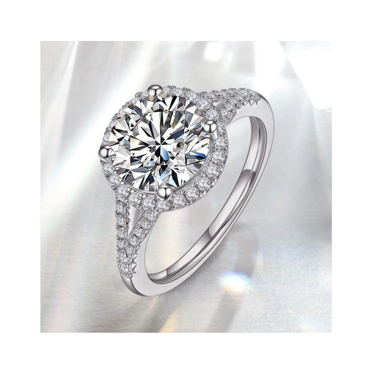 "First Lady" 3ct Solitaire Round Cut Engagement Ring