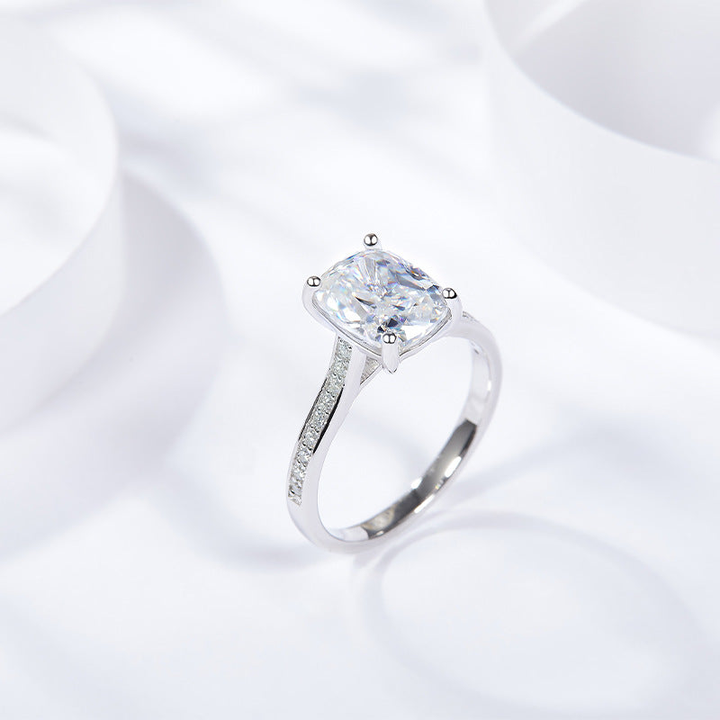 "Georgia" 3ct Cushion Cut Moissanite Ring