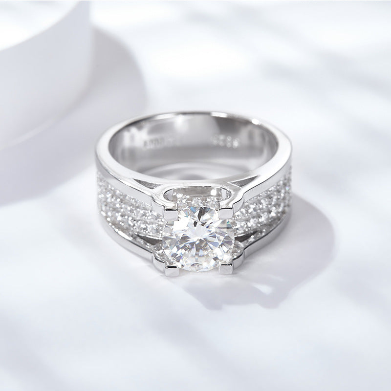 "Warrior" 1/2ct Round Cut Moissanite Man's Ring