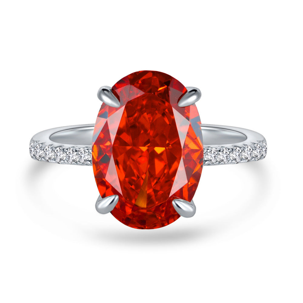 "Treasure" Oval Cut Yellow High Carbon Ring