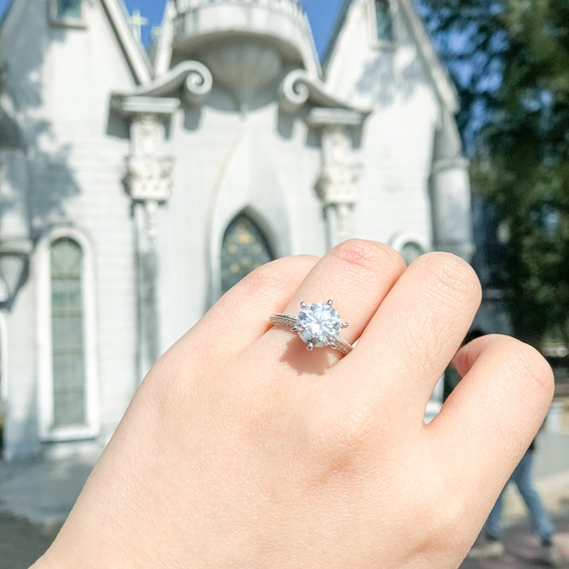 „Zoe“ Moissanitring im Rundschliff