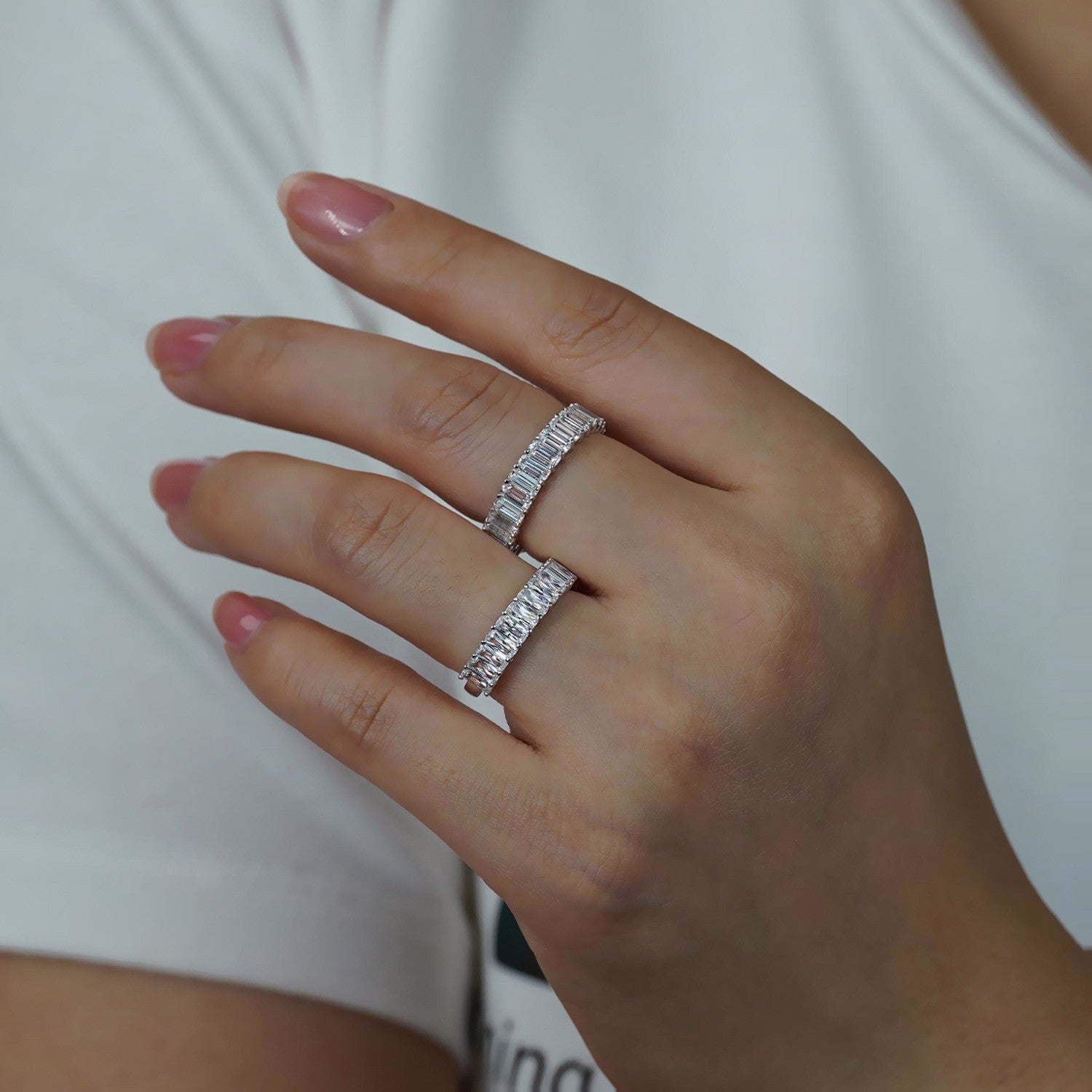 "June" 0.2ct Full Moissanite Band