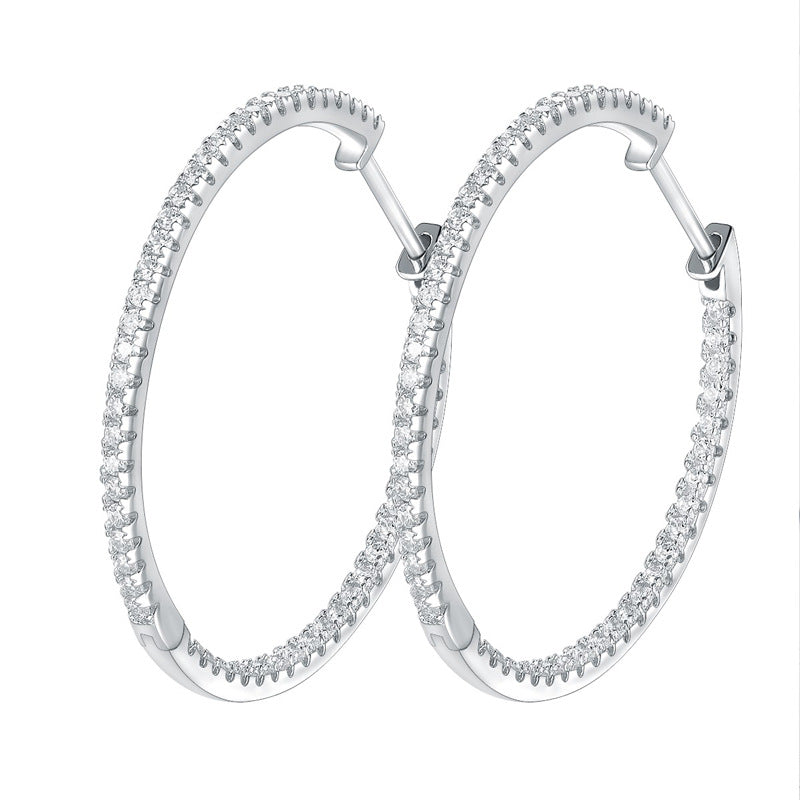 "57" Moissanite Hoop Earrings