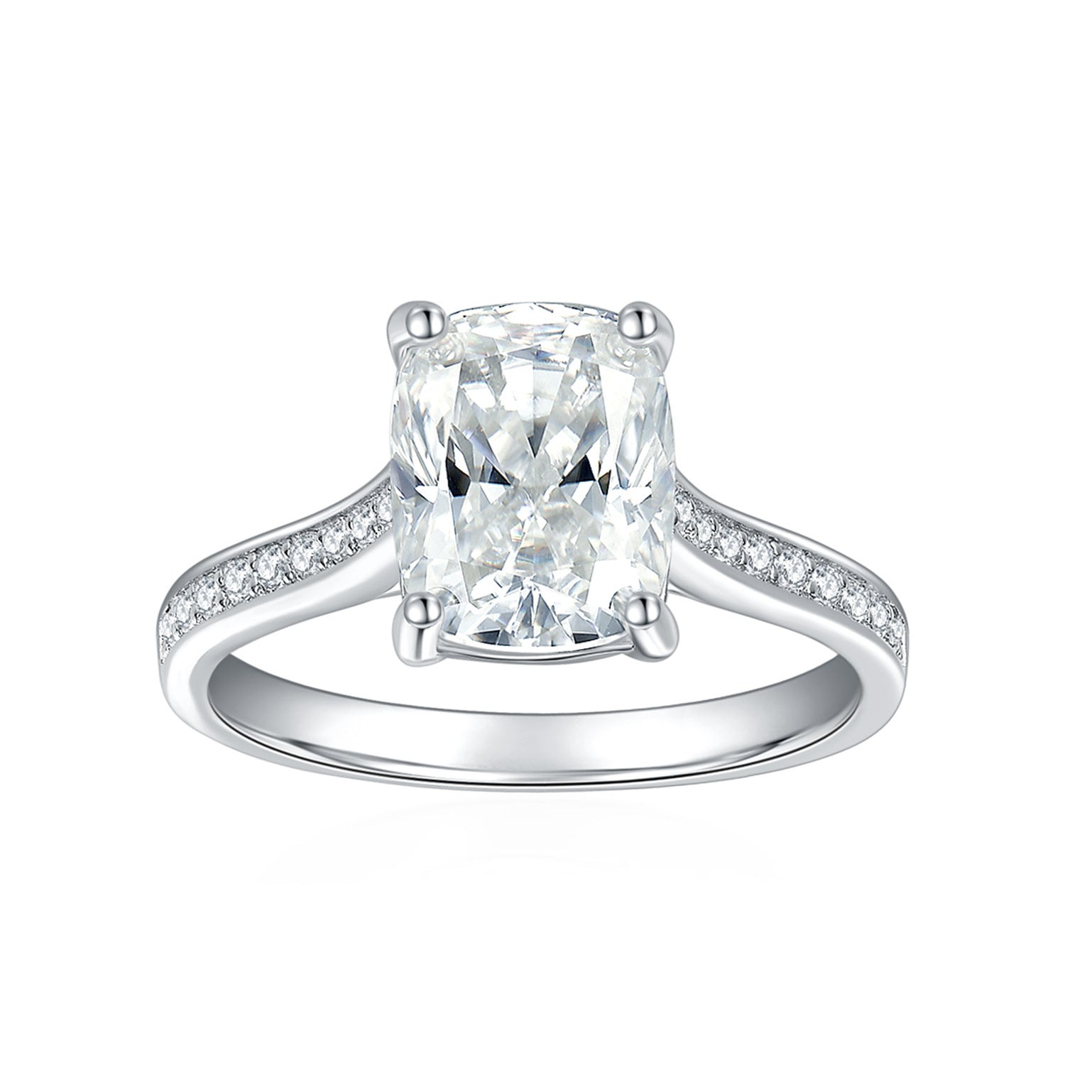 "Georgia" 3ct Cushion Cut Moissanite Ring